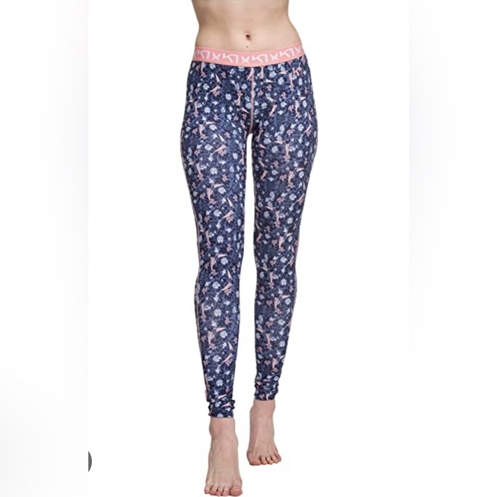 Kari Traa Women Workout Leggings Sportswear Yoga Stretch  Floralprint size S NEW